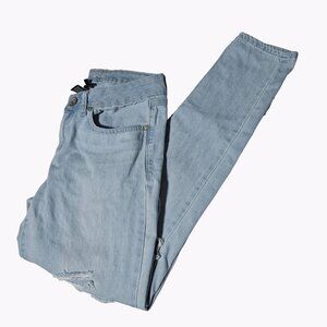 Vintage Rewash Jeans Womens Size 7 Skinny Mid Rise Light Wash Ripped Denim Pants